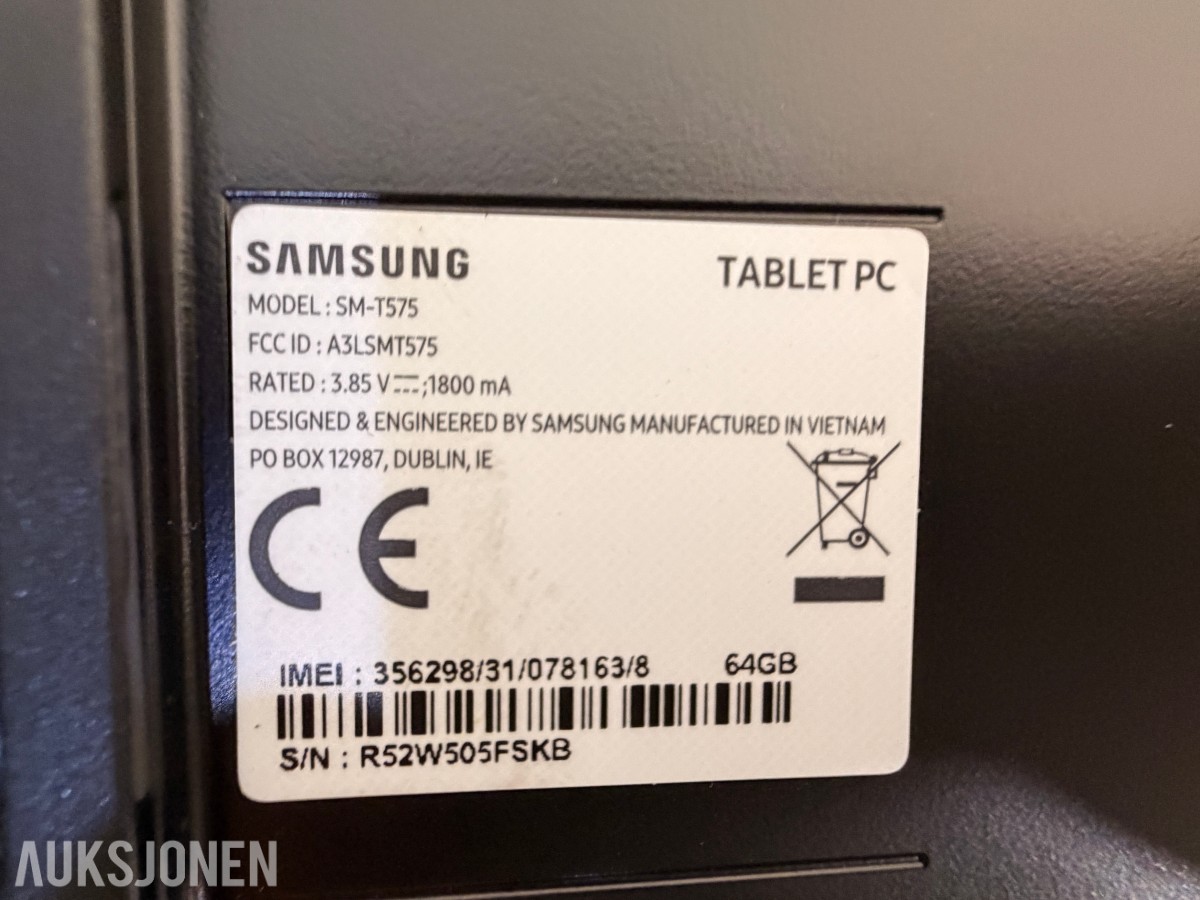Samsung Galaxy Tab Active3 SM-T575 64GB LTE med svart beskyttelsesdeksel