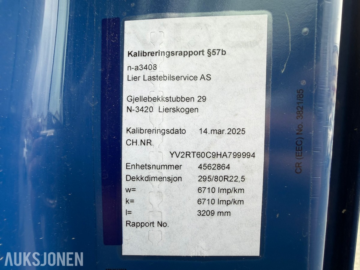 2017 Volvo FH540 krokbil med multilift krok / EU-godkjent
