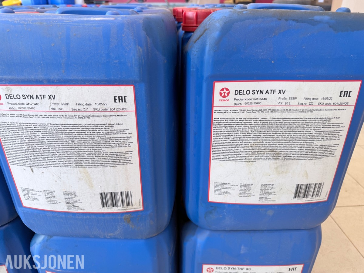 Parti med ATF- og THF-olje – Texaco Delo