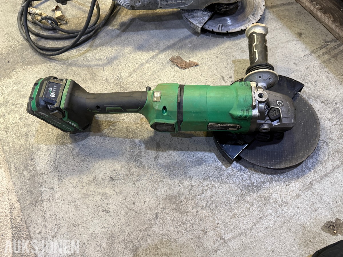 Parti med slipeskiver, kappeskiver og vinkelslipere – HiKOKI,Metabo og Hitachi