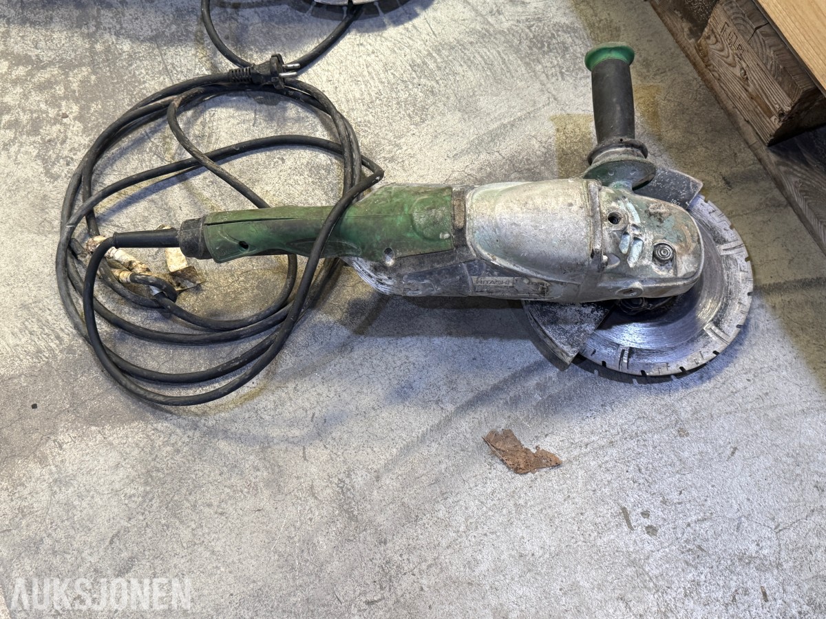 Parti med slipeskiver, kappeskiver og vinkelslipere – HiKOKI,Metabo og Hitachi
