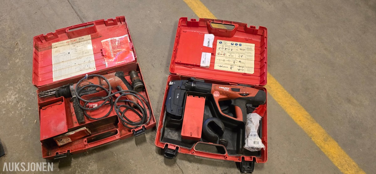 Hilti boltepistol og slagbormaskin