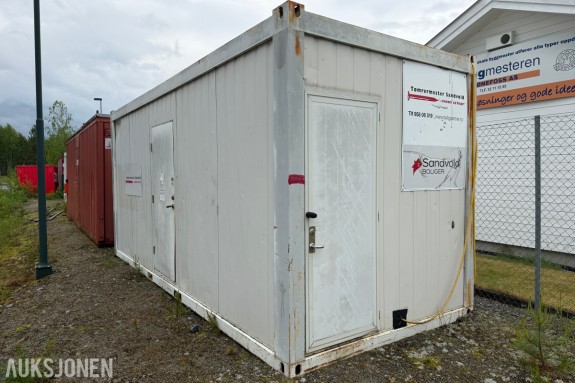 Mannskapscontainer / Containerbrakke - 2 roms - oppholdsrom og utstyrslager / 20 fot