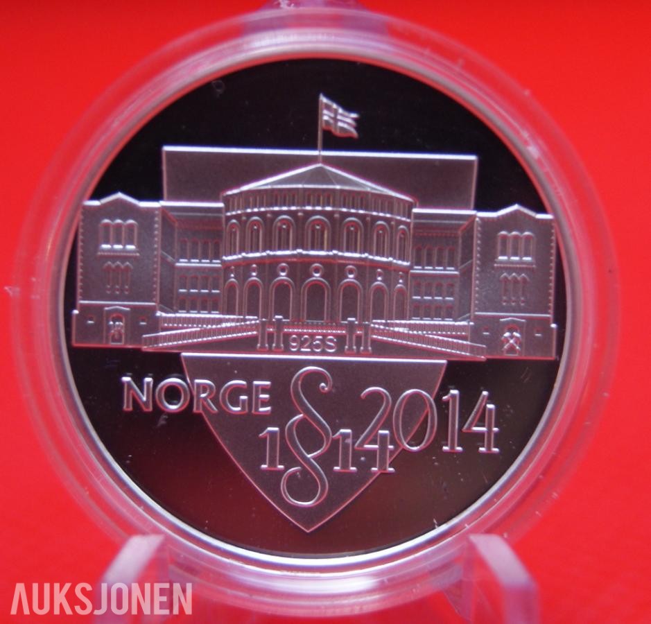 PERM MED 12 SØLV MEDALJER - "NORGES GRUNNLOV 1814-2014."