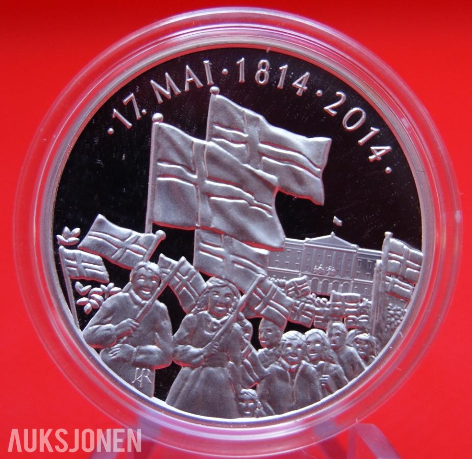 PERM MED 12 SØLV MEDALJER - "NORGES GRUNNLOV 1814-2014."