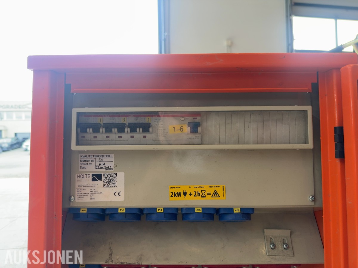 Holte Industri US 32A byggestrømsentral / undersentral 400V TN-S