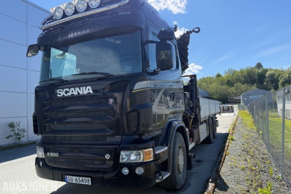 2008 Scania R500 med HIAB 322E-8XS kran – 22 m rekkevidde