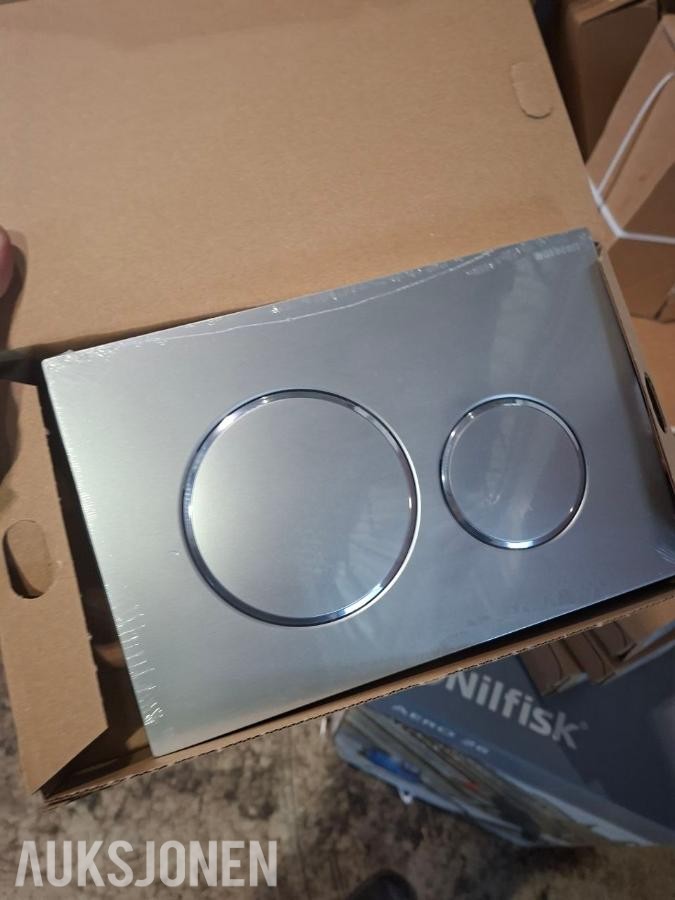 Geberit Sigma20 Betjeningsplate – Krom/Satinert (Ny i eske) 5 stk