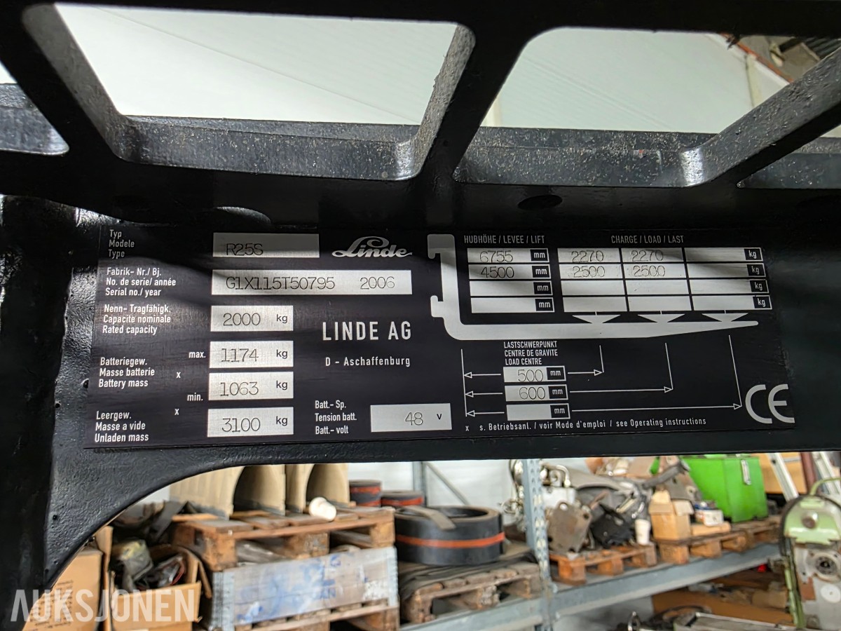 2006 Linde R25S skyvemasttruck 2,5 T