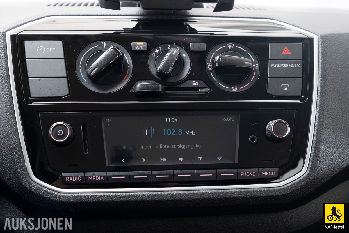 2018 Volkswagen UP! A/C REGNSENSOR HANDSFREE DAB