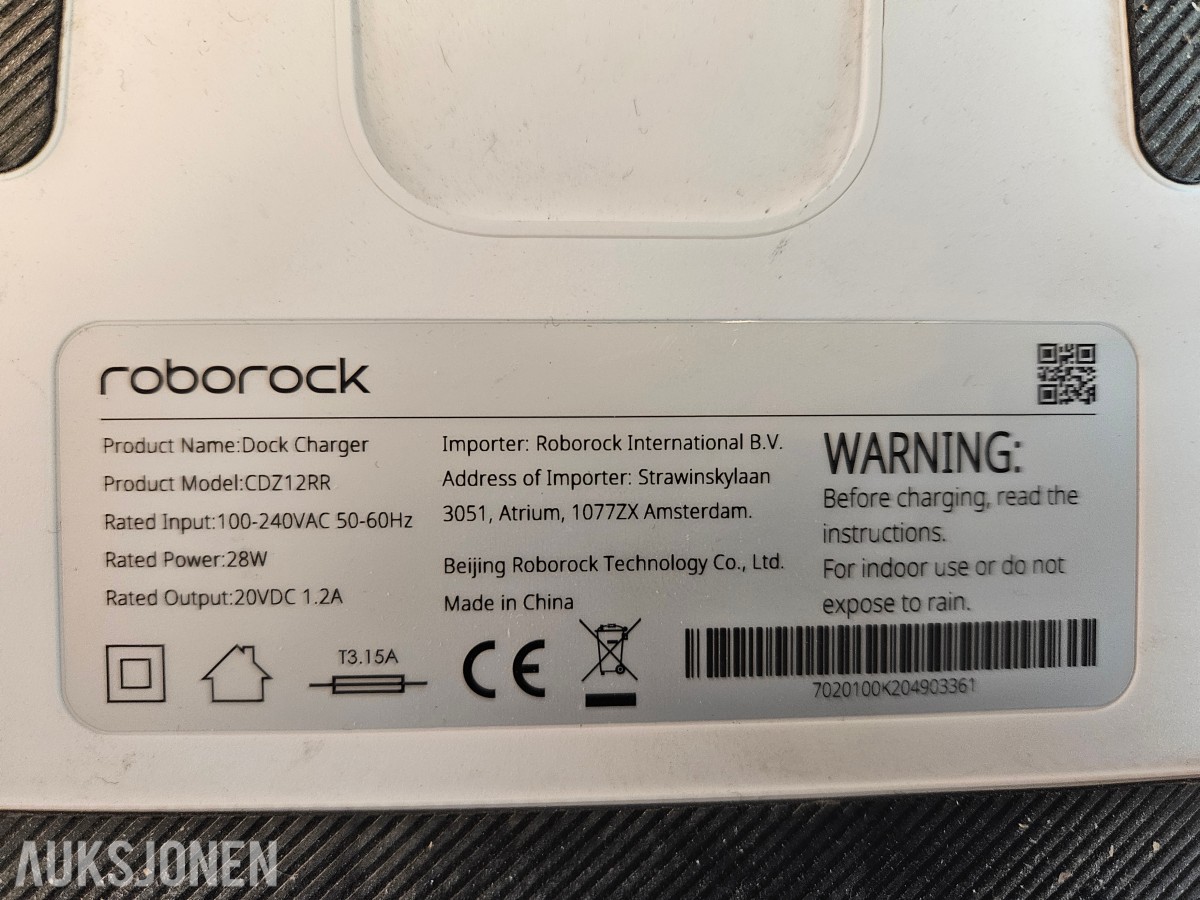 Roborock S6 Pure - Robotstøvsuger med moppfunksjon og ladedokk