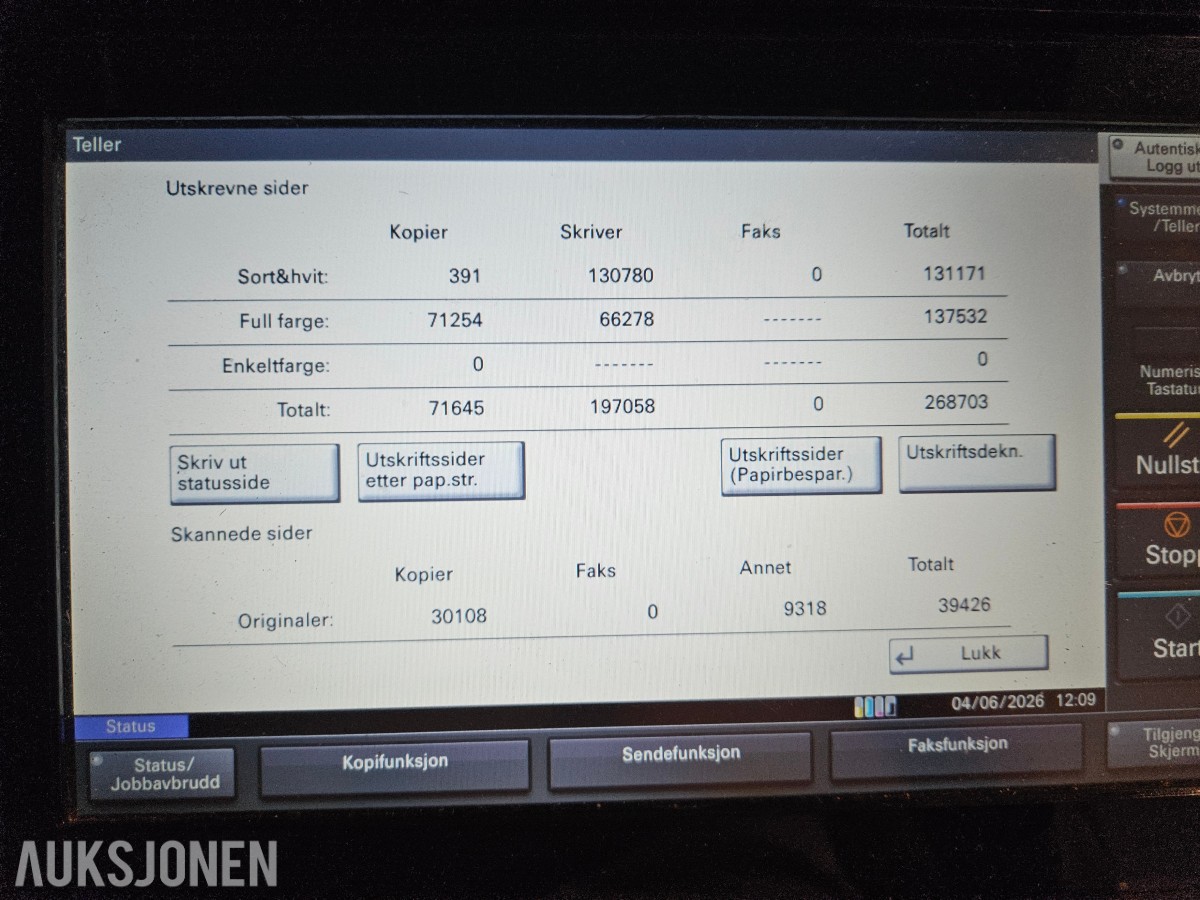 3207ci - Multifunksjon kopimaskin/skriver - Med PF-7110 papirmater