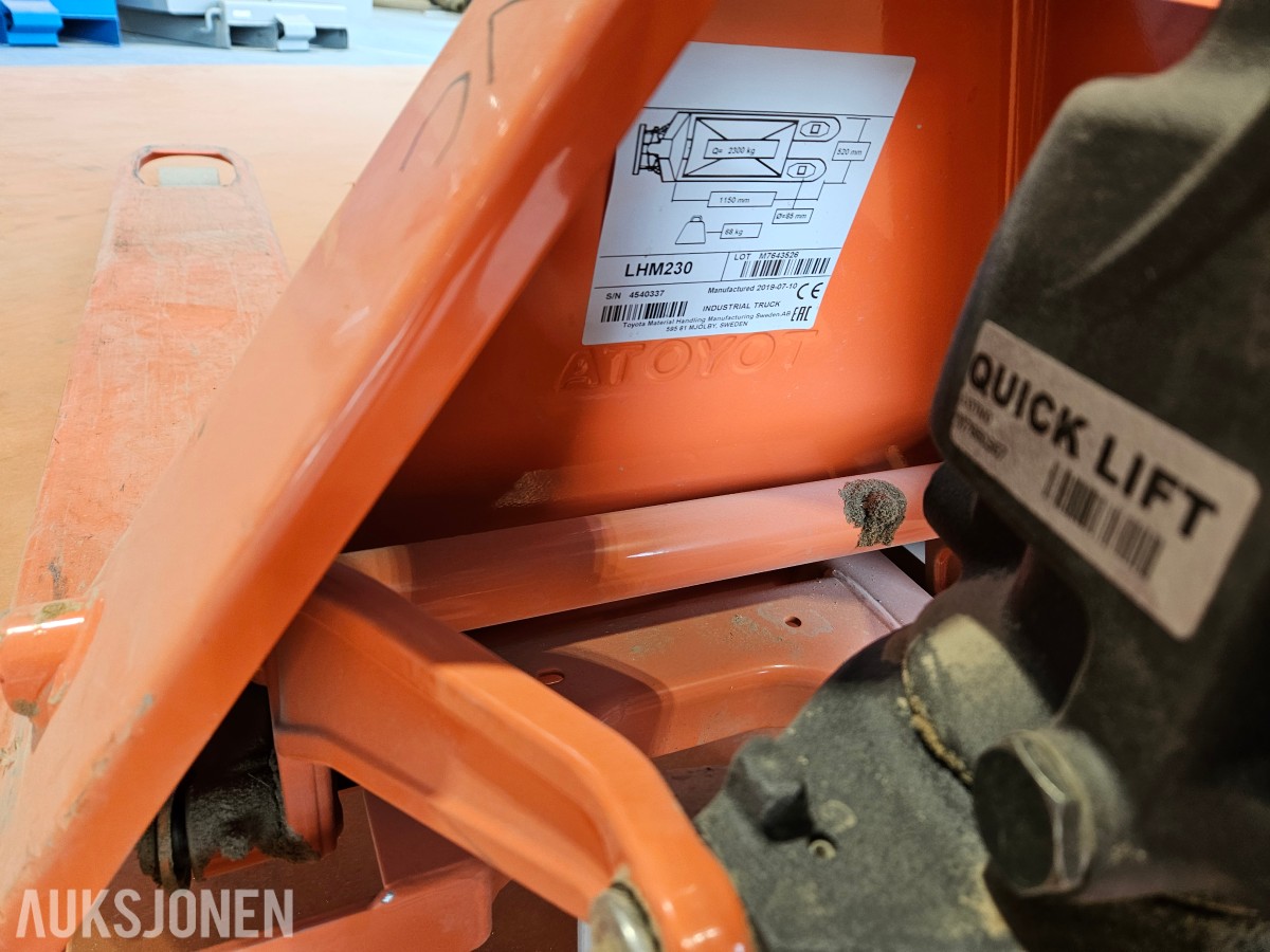 Quick lift jekketralle 2300 kg 1150 mm
