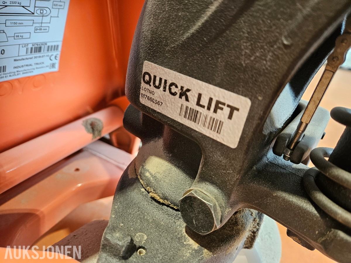 Quick lift jekketralle 2300 kg 1150 mm