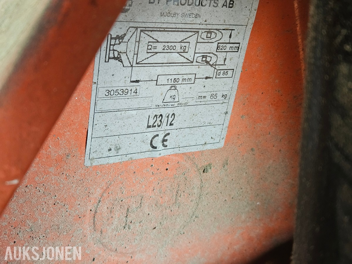 BT jekketralle 2300 kg 1150 mm