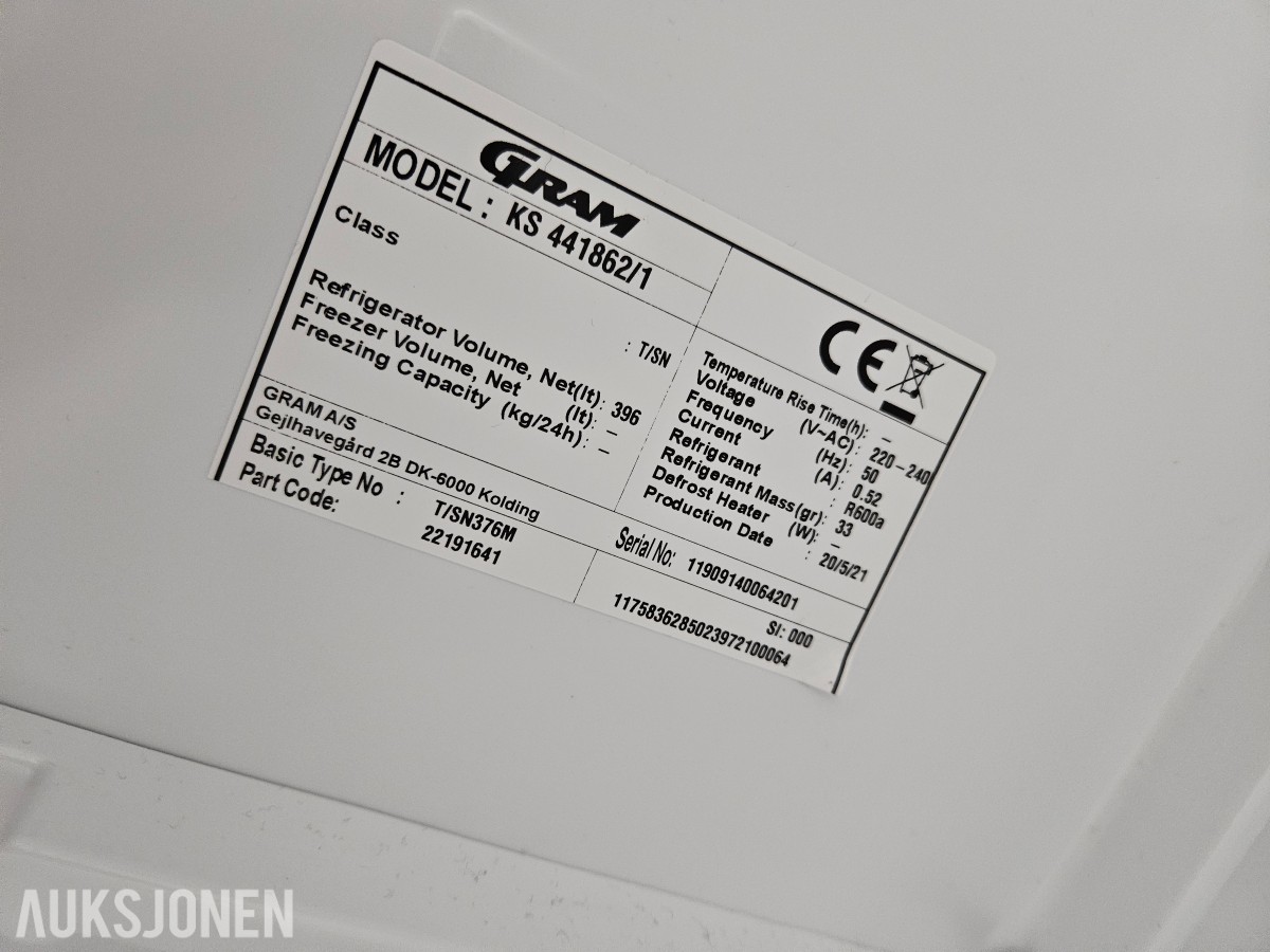 Gram KS 441862/1 kjøleskap