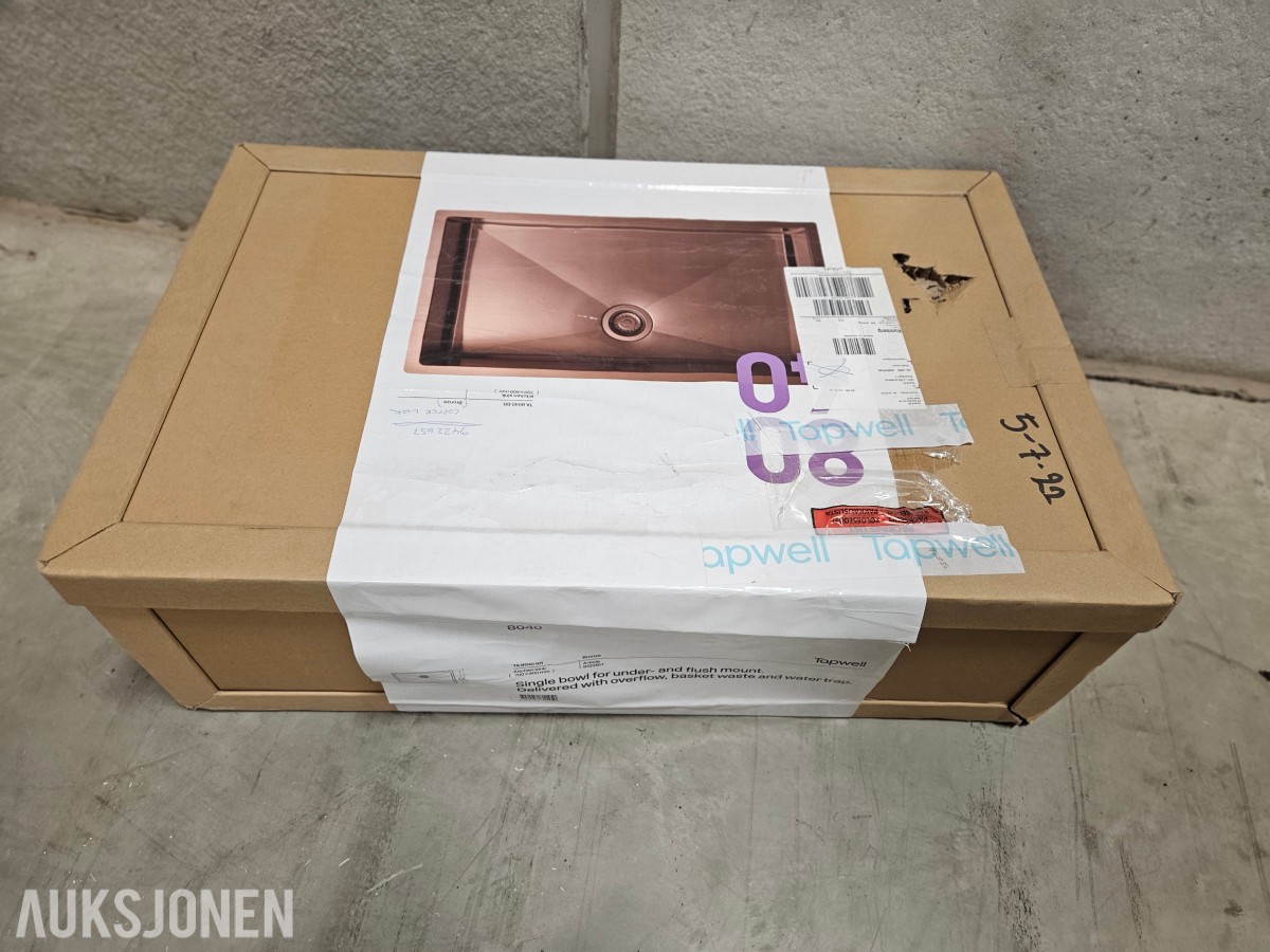 Tapwell TA 8040 Copper - Kjøkkenvask 700 x 400 mm