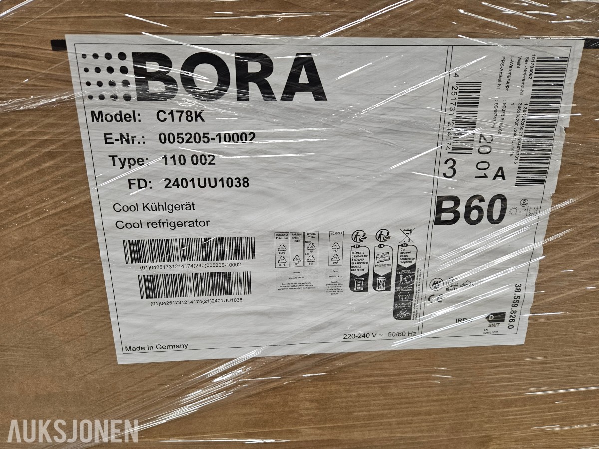 BORA C178K - Kjøleskap (Cool refrigerator) for innebygging