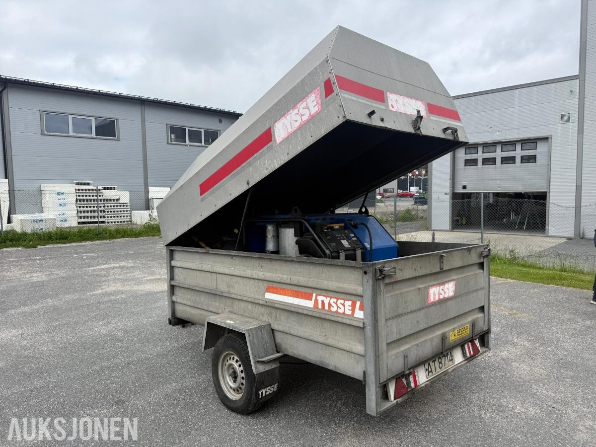 Tysse henger  m/Nilfisk diesel Høytrykks vasker fast-montert - rep.objekt.