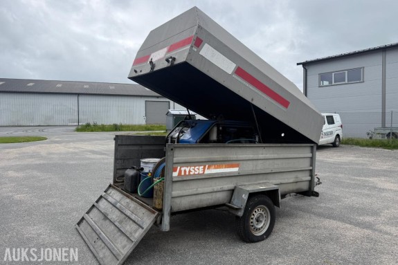Tysse henger m/Nilfisk diesel Høytrykks vasker fast-montert - rep.objekt.