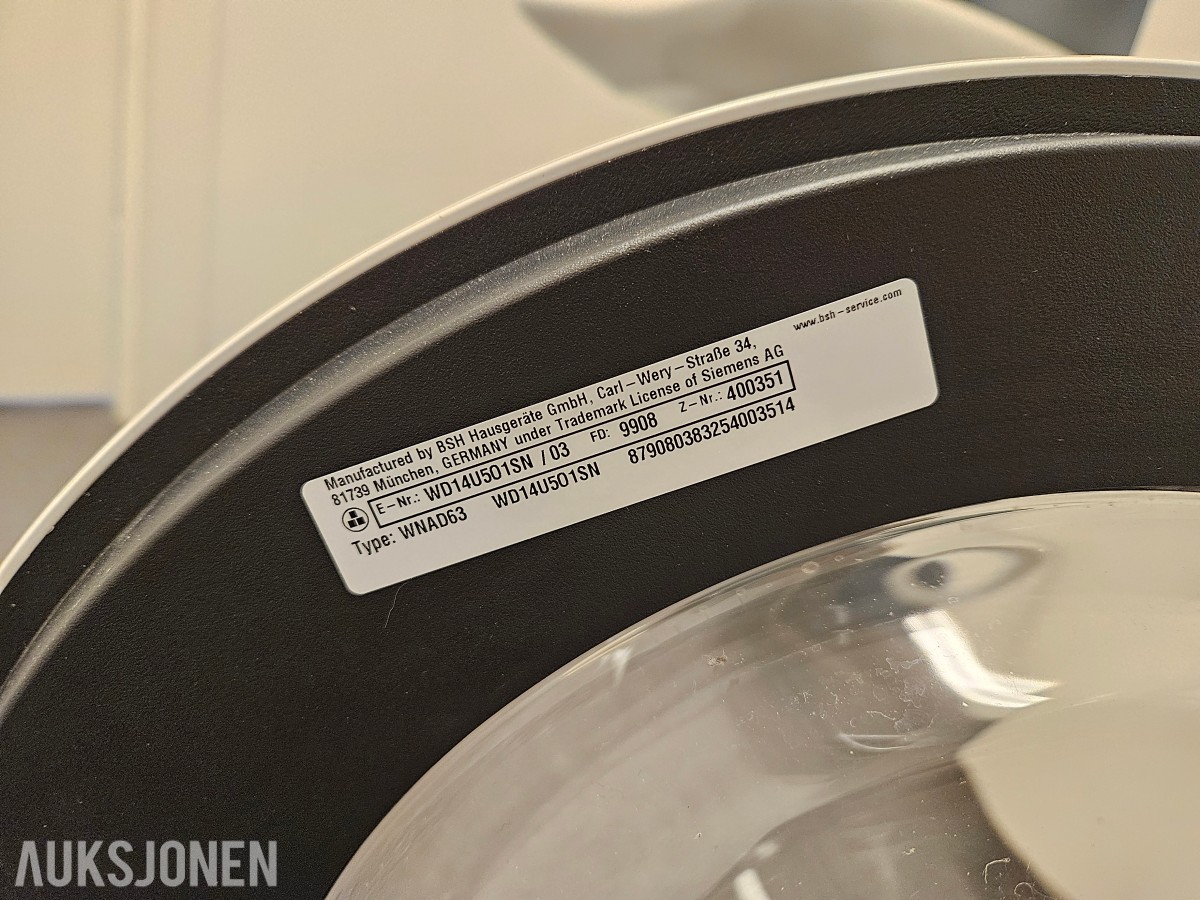 Siemens iSensoric WNAD63 frontmatet vaskemaskin