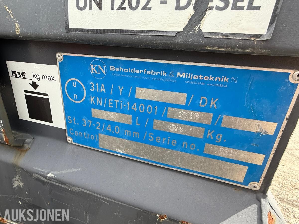 2015 KN 1000L ADR Dieseltank med pumpe