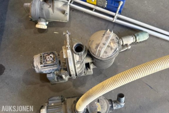 Svømmebasseng utstyr -Sandfilter, varmeveksler, rørdeler og vaskeutstyr