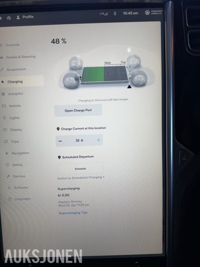 2015 TESLA MODEL S 85D,PANORAMA,EU-OK 10-2027,21"SOMMER, LAV KM !!, 95500KM