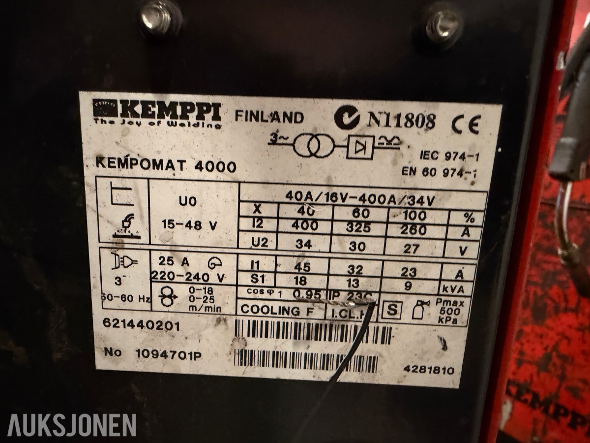 Kemppi Kempomat 4000 Sveiseapparat