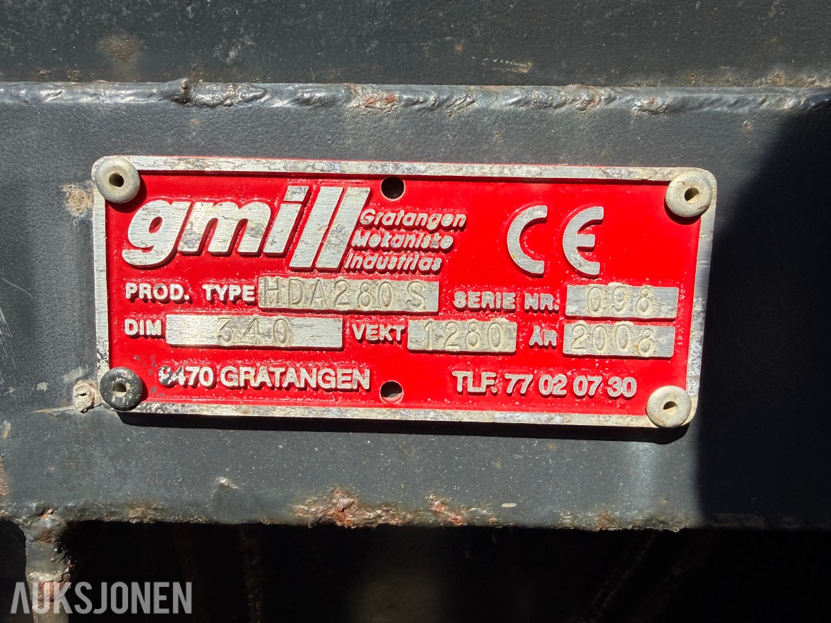2008 GMI HDA280S DIAGONALPLOG 340 CM