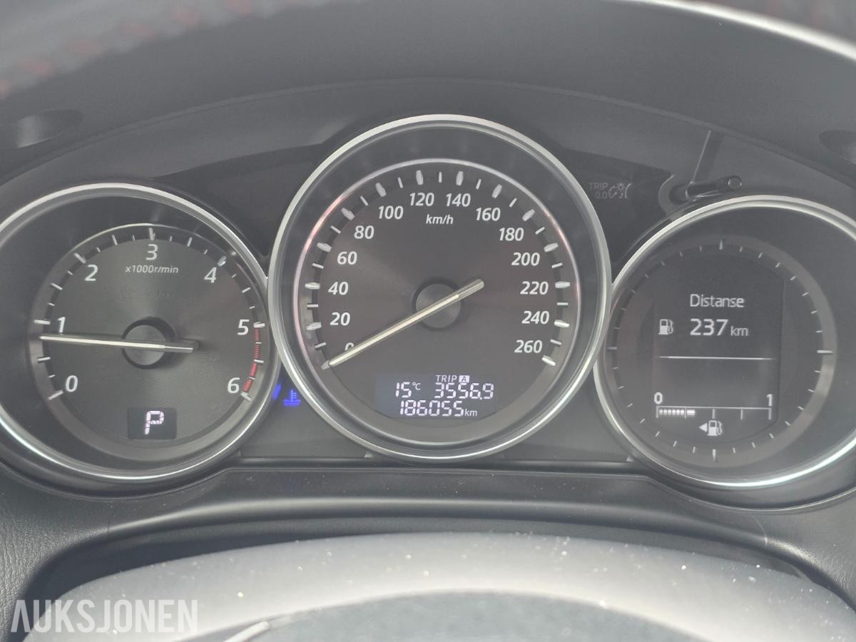2015 Mazda CX-5, 2,2D 150HK/AUTOMAT/AWD 4X4/OPTIMUM/TILHENGERFESTE/NAVI/KAMERA/SKINN EL.SETER/, 186100km