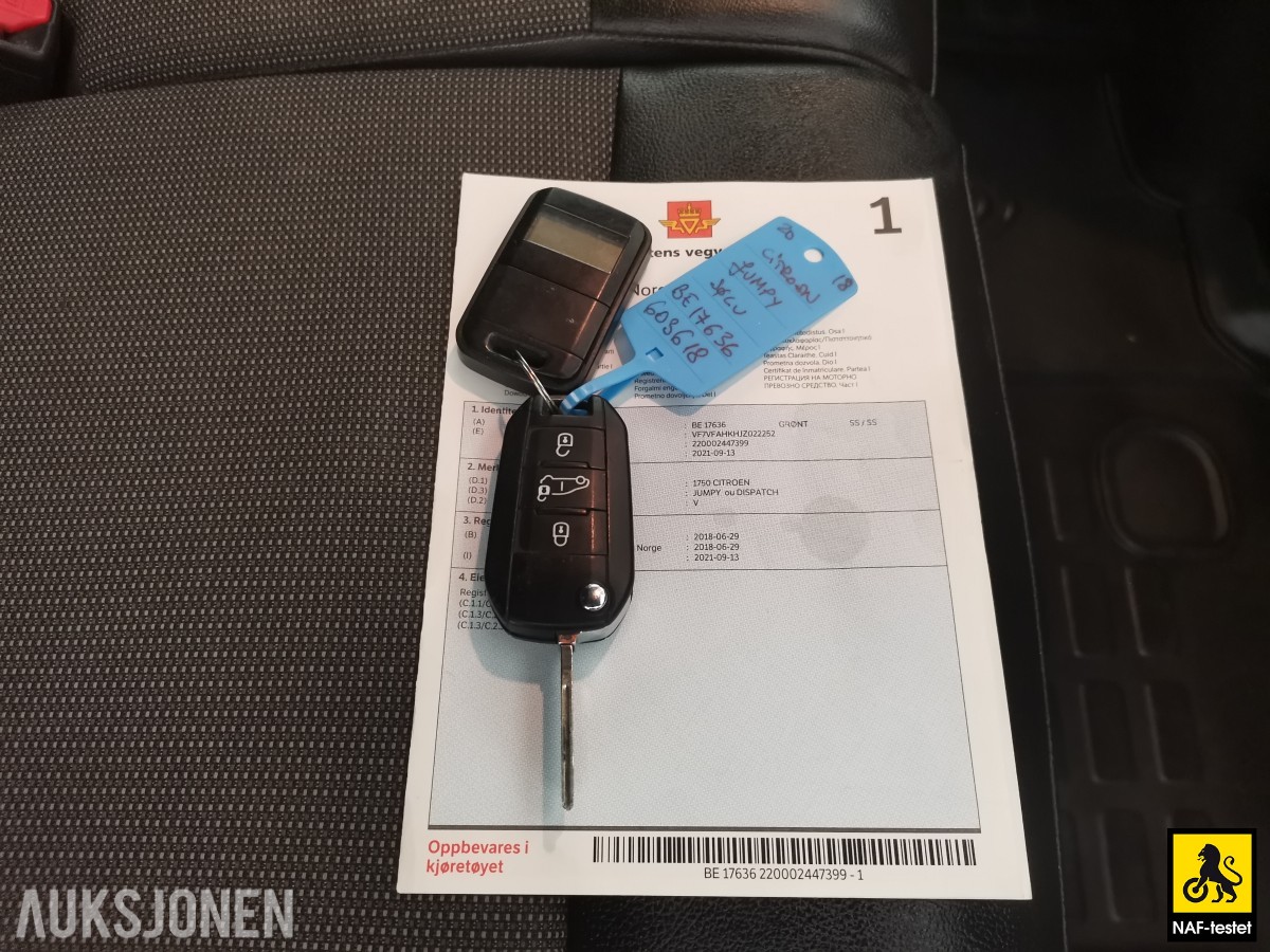 2018 Citroen JUMPY 2.0 HDI 122HK HENGERFESTE KAMERA CRUISE DELSKINN