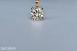 0.50CT DIAMANTANHENG I 14K GULL. NATURLIG DIAMANT! TAKSTBREV OG SERTIFIKAT!