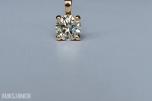 0.50CT DIAMANTANHENG I 14K GULL. NATURLIG DIAMANT! TAKSTBREV OG SERTIFIKAT!
