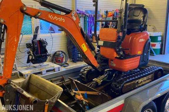 2017 Kubota U10-3 minigraver m/maskinhenger – 1659 t – S30 – 2 skuffer