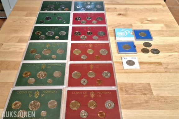 Norges bank 1981-2000-1kr Sølv Oscar 1877-Minnemynter