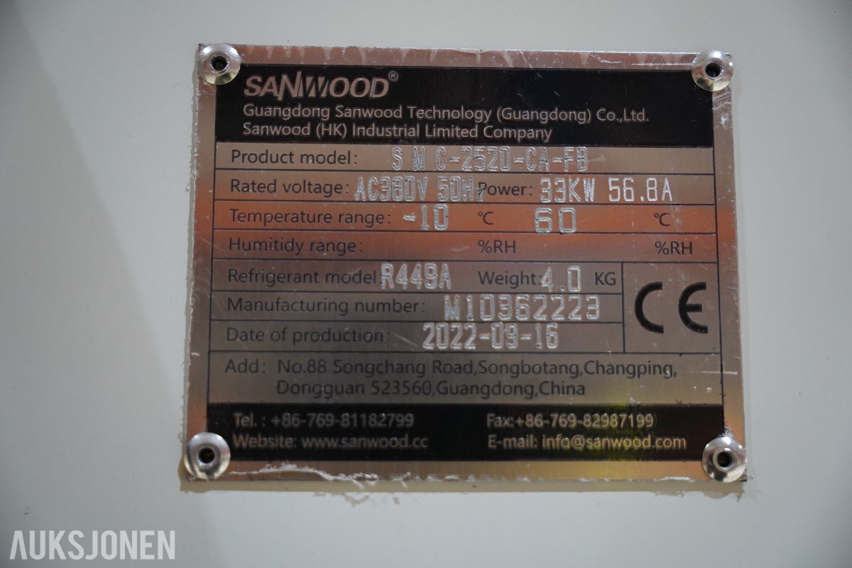 2022 Sanwood SWC-2520-CA-FB Explosion-Proof Battery Test Chamber / Klimatestkammer