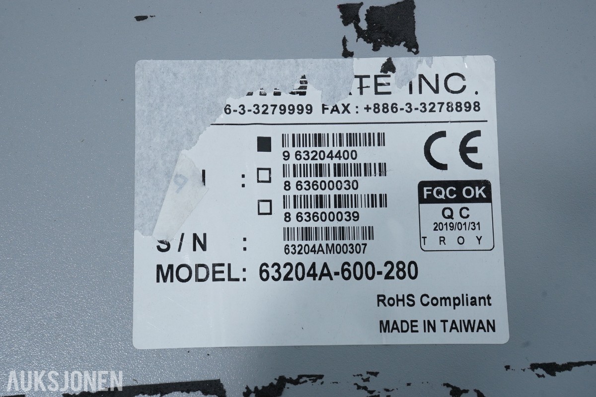 Chroma 63204A-600-280 DC elektronisk last – 600V / 280A / 4kW med tilbehør