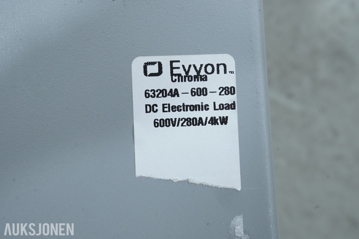 Chroma 63204A-600-280 DC elektronisk last – 600V / 280A / 4kW med tilbehør