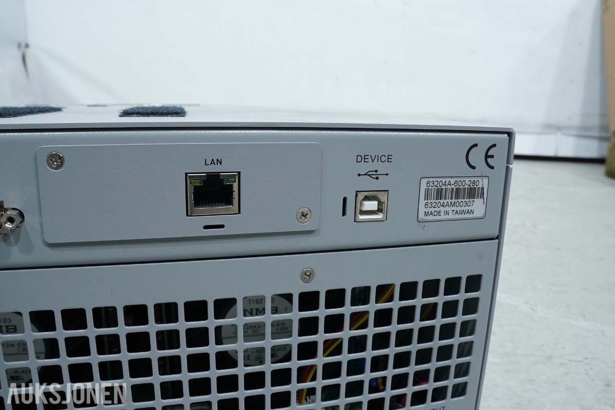 Chroma 63204A-600-280 DC elektronisk last – 600V / 280A / 4kW med tilbehør