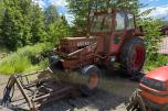 1974 Volvo BM650 traktor med frontlaster, lavt timeantall, repobjekt