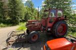 1974 Volvo BM650 traktor med frontlaster, lavt timeantall, repobjekt