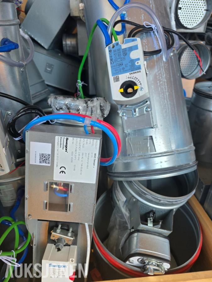 2000 Parti med nye ventilasjonsdeler – Spirodeler, lydfeller, ventiler, spjeld m.m.