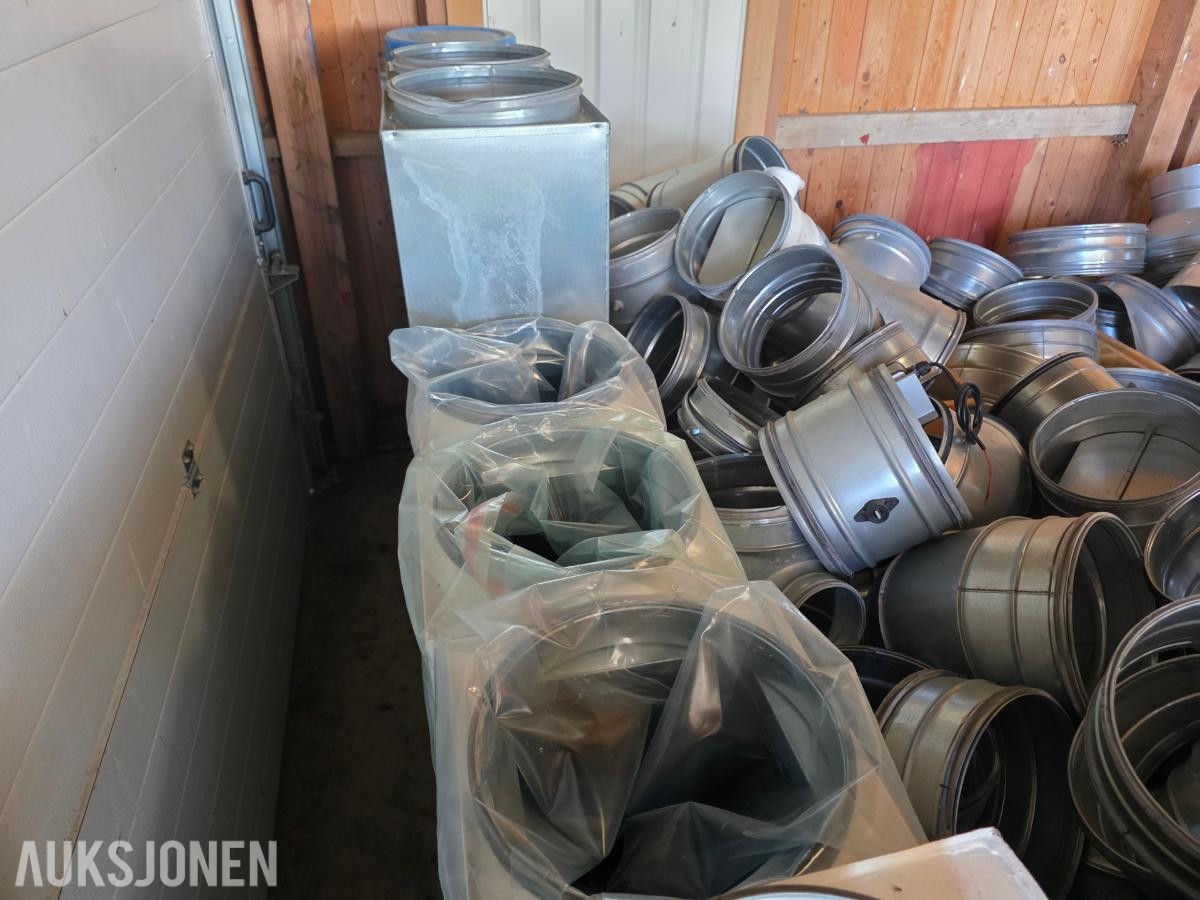 2000 Parti med nye ventilasjonsdeler – Spirodeler, lydfeller, ventiler, spjeld m.m.