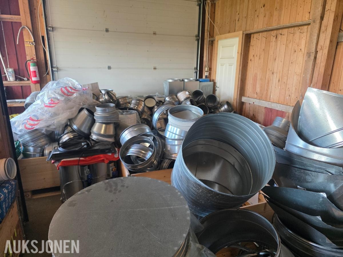 2000 Parti med nye ventilasjonsdeler – Spirodeler, lydfeller, ventiler, spjeld m.m.