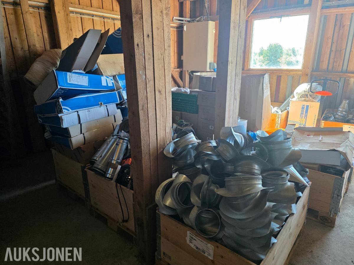 2000 Parti med nye ventilasjonsdeler – Spirodeler, lydfeller, ventiler, spjeld m.m.