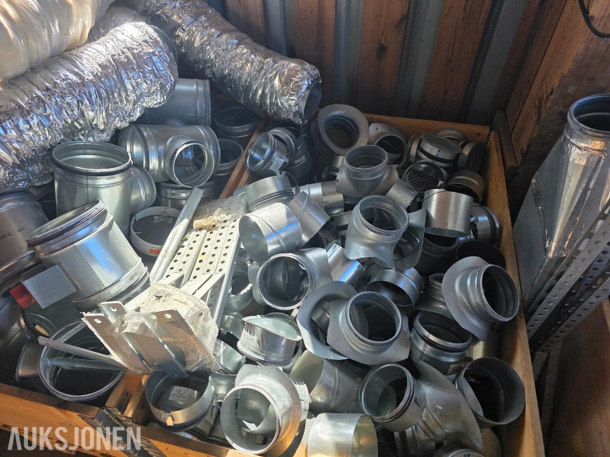2000 Parti med nye ventilasjonsdeler – Spirodeler, lydfeller, ventiler, spjeld m.m.