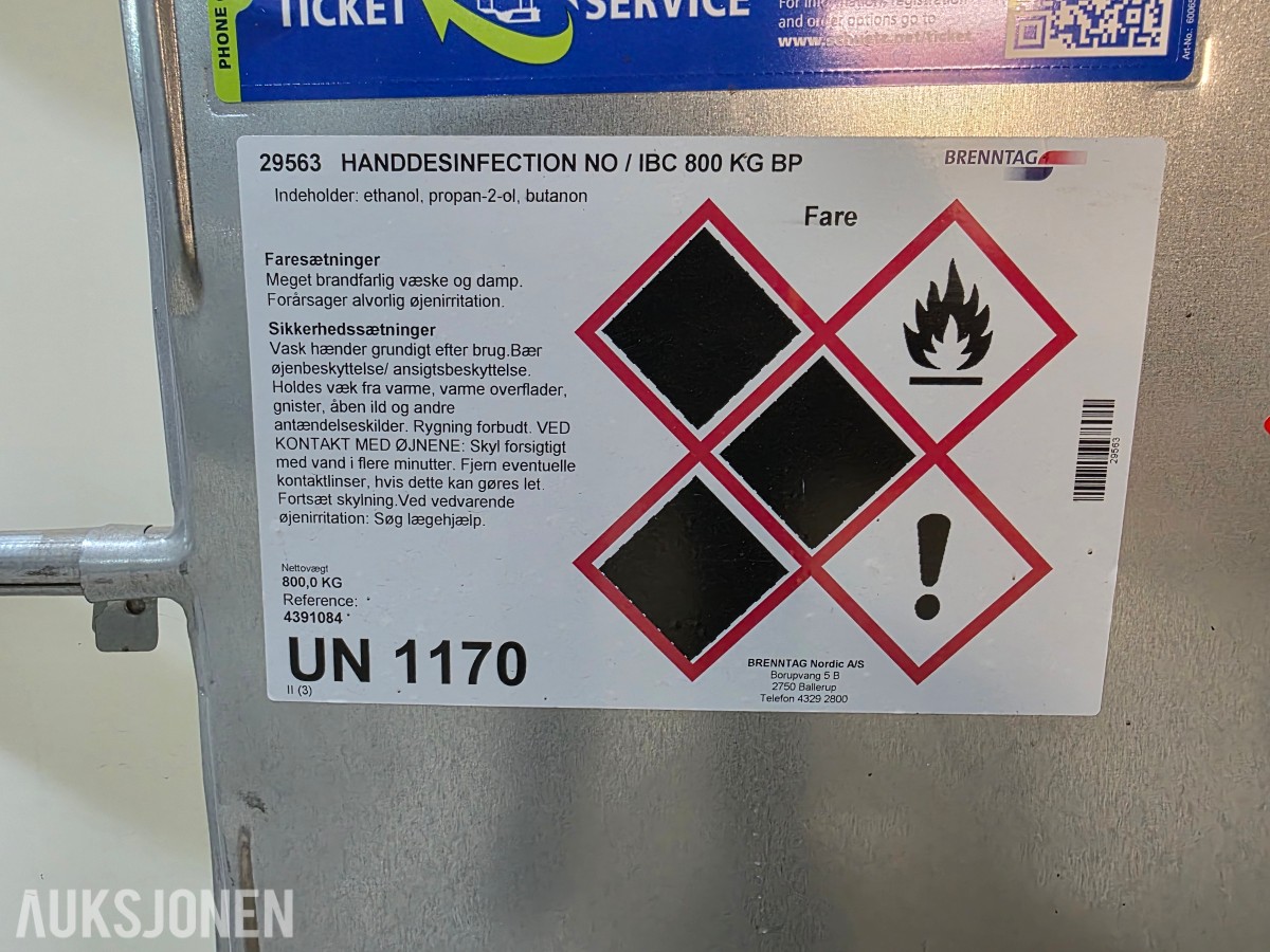 Hånd desinfection 300 L på tank