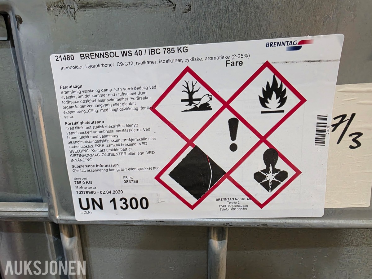 White sprit 300 L på tank
