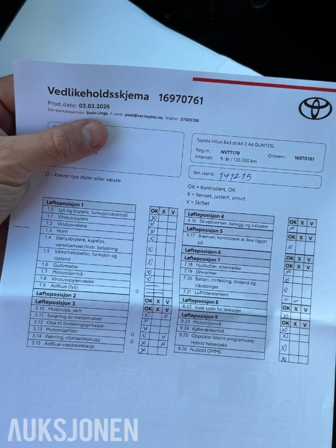 2020 Toyota HiLux 2,4 150hk 4WD automat 4d, Webasto, Hardtop, Ryggekamera